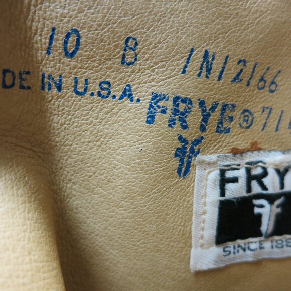 Frye Inside Zippered Boots Brown Leather Equestrian Riding Boot Shoes Sz 10 B - Picture 7 of 8